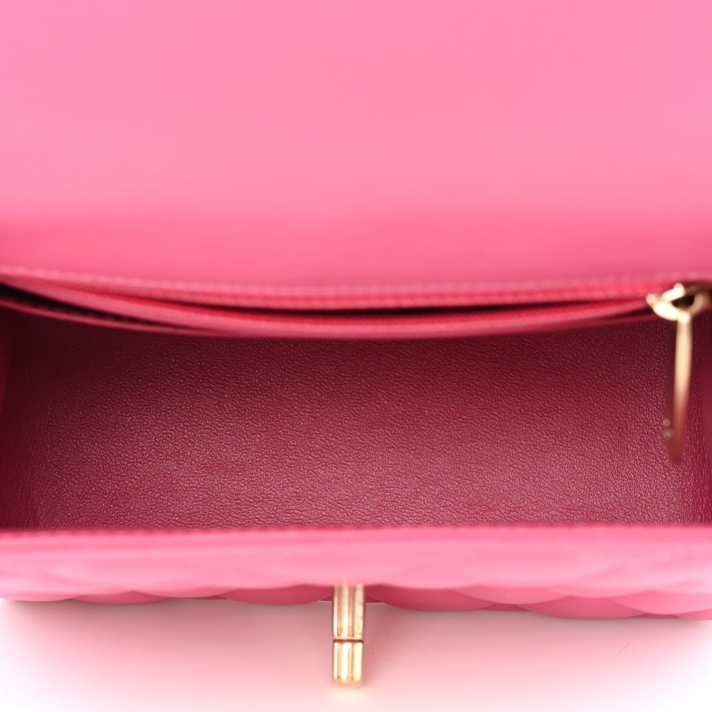 Lambskin Quilted Mini Square Flap Pink