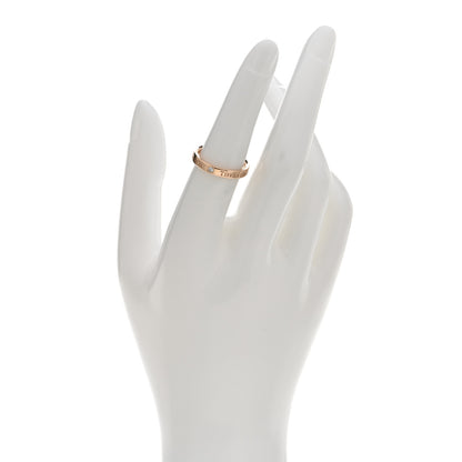 Tiffany 18K Rose Gold Diamond 3mm Logo Band Ring 51 5.75 2 of 4