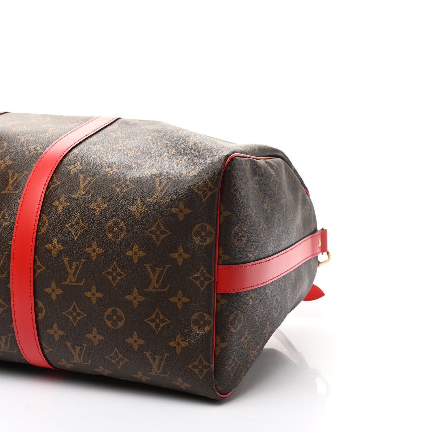 Louis Vuitton Calfskin Monogram Keepall Bandouliere 50 Coquelicot 9 of 9