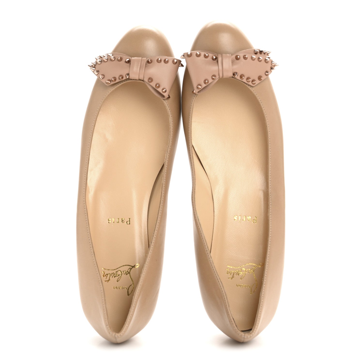 Christian Louboutin Nappa Ballalarina Flats 40 Nude 2 of 10