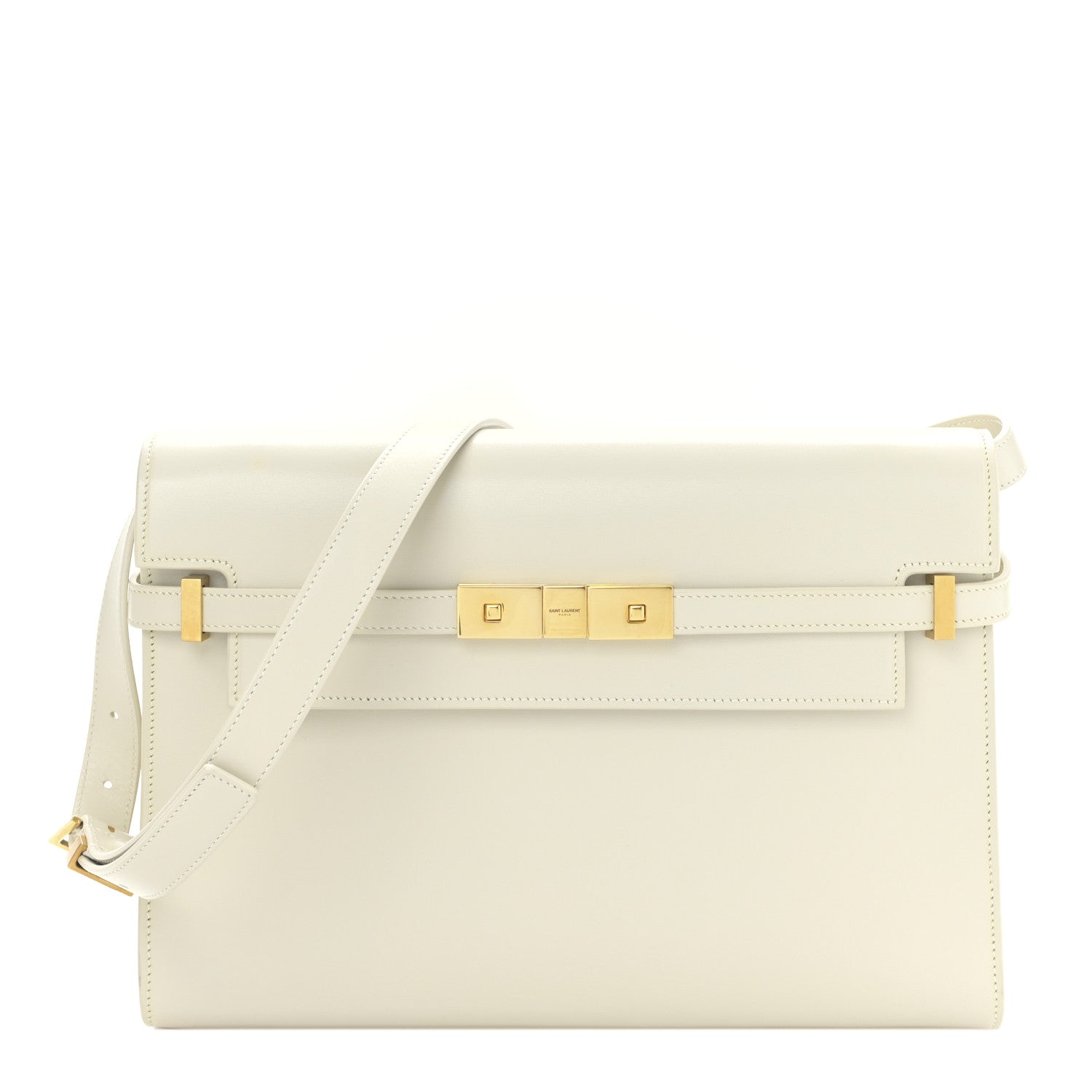 Saint Laurent Smooth Calfskin Manhattan Shoulder Bag Crema Soft 1 of 9