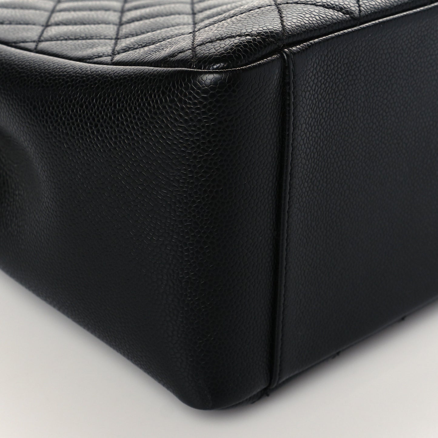 Caviar Quilted Grand Shopping Tote GST Black