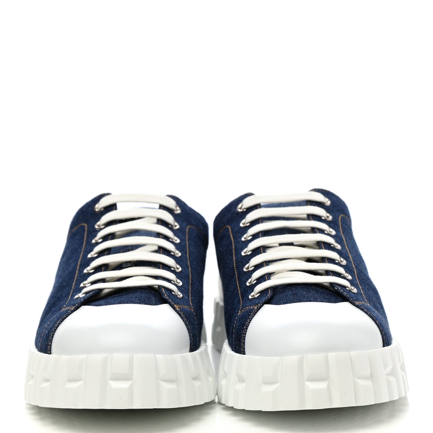 Denim Calfskin Cross Sneakers 45 Bleu Fonce