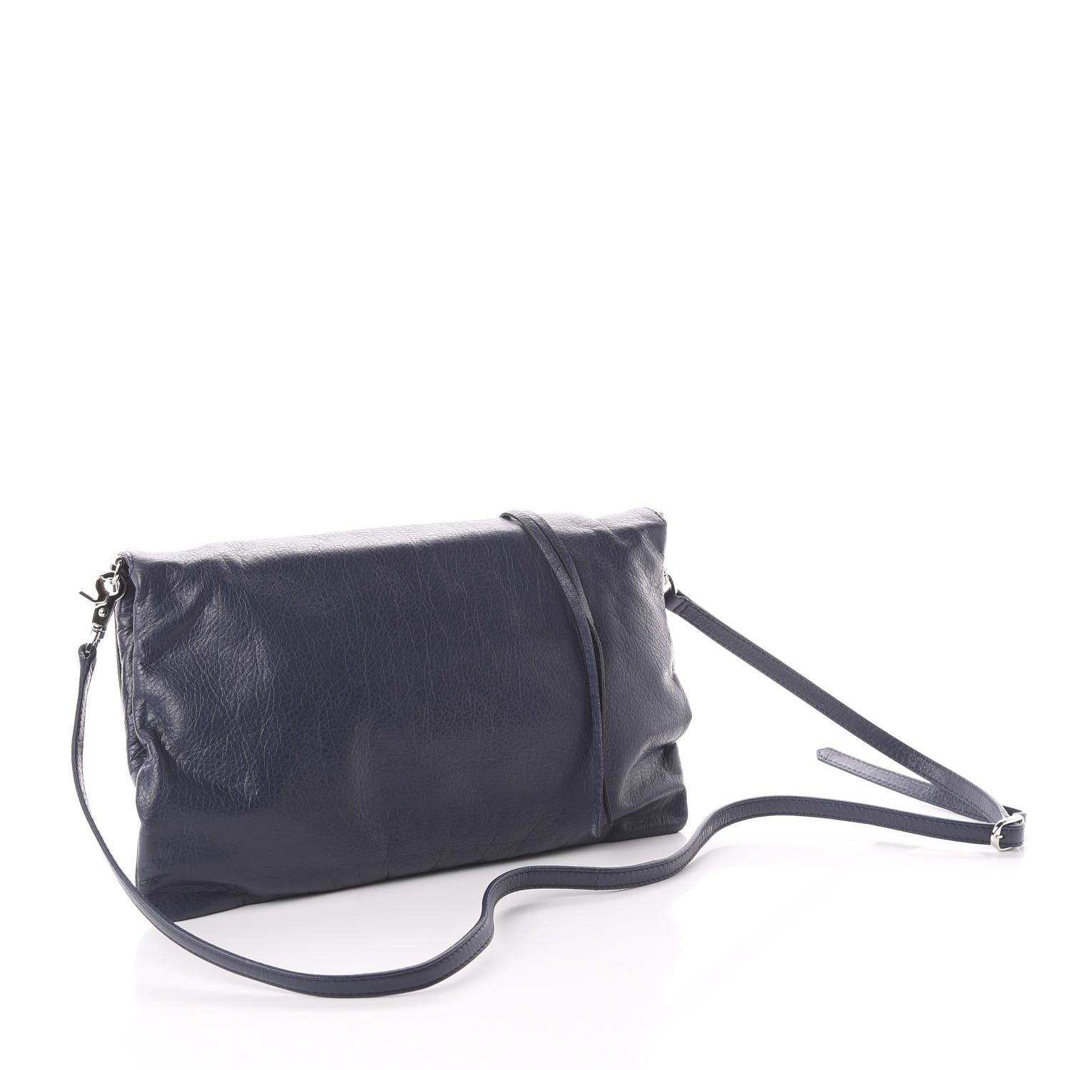 Balenciaga Agneau Classic Silver Hardware Envelope Clutch Gris Chartreux 2 of 7