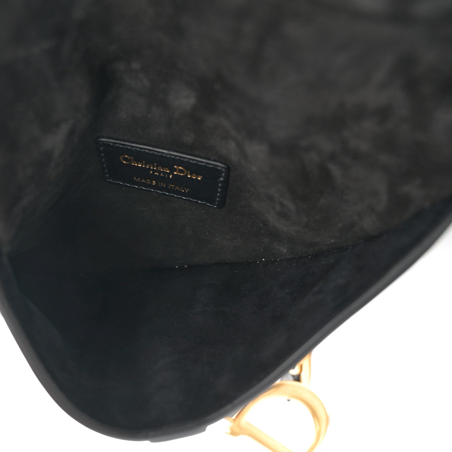Christian Dior Calfskin Saddle Belt Bag Black 5 of 9