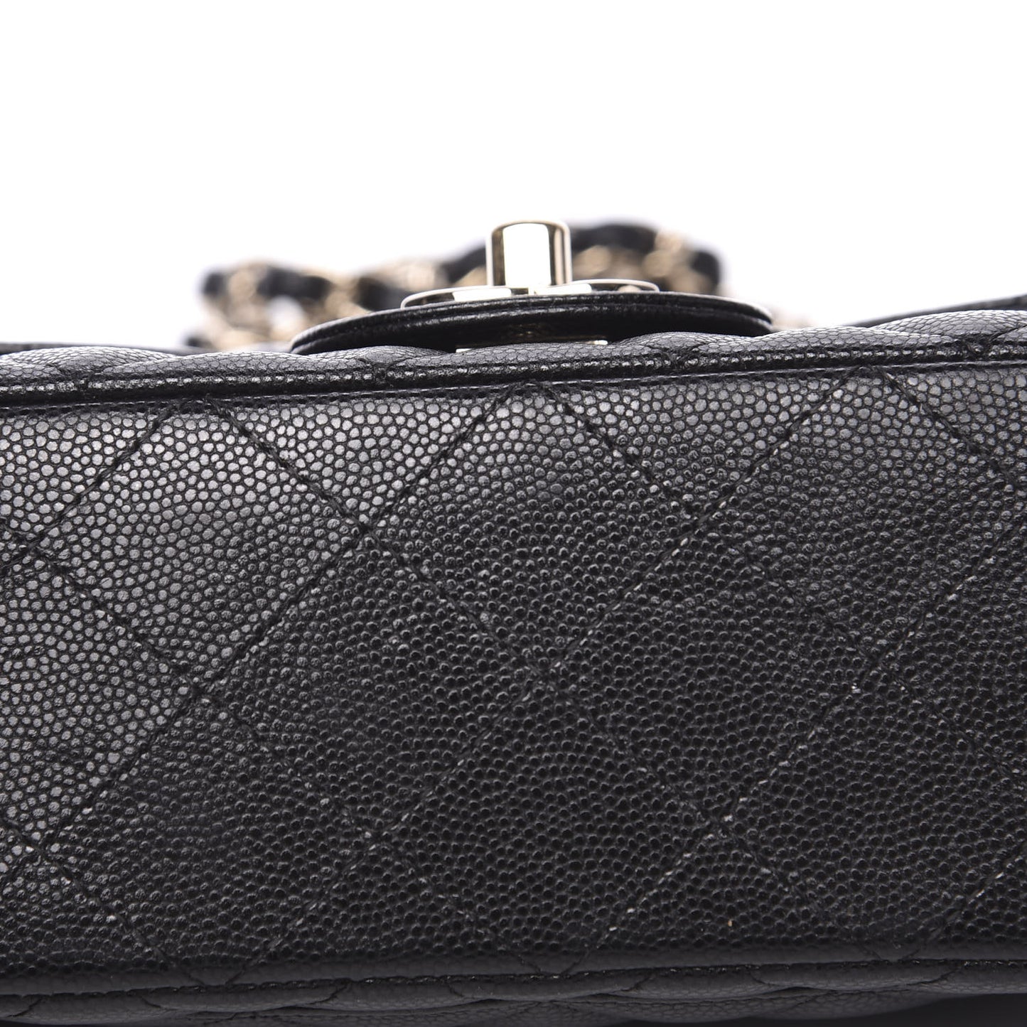 Caviar Quilted Mini Rectangular Flap Black