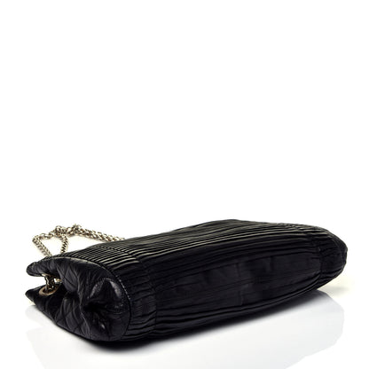 Chanel Lambskin Pleated Shoulder Bag Black 4 of 8