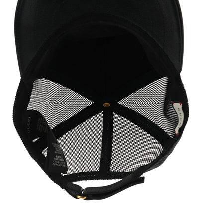 Gucci Grained Calfskin Logo Baseball Hat L Black 6 of 8