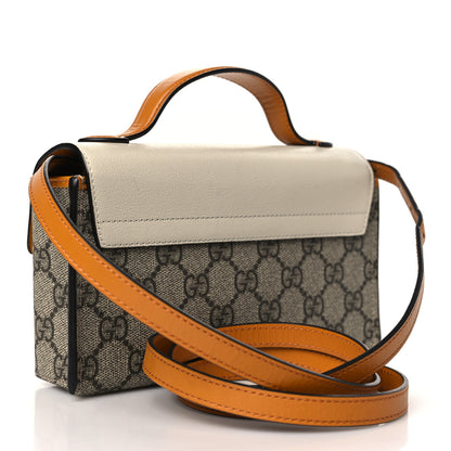 Gucci GG Supreme Monogram New Sakai Calfskin Mini Padlock Top Handle Shoulder Bag Beige Ebony Mystic White Sun Oil 3 of 10