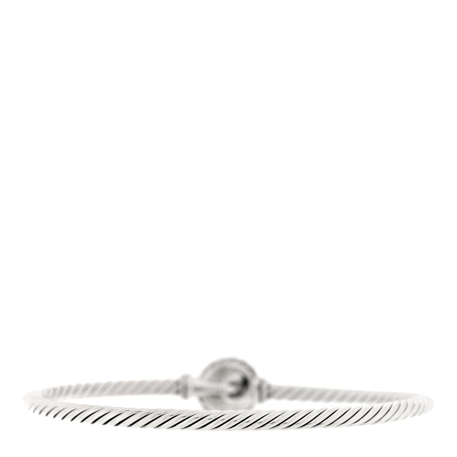 David Yurman Sterling Silver Cultured Pearl 3mm Chatelaine Bracelet 2 of 3
