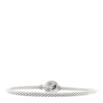 David Yurman Sterling Silver Cultured Pearl 3mm Chatelaine Bracelet 2 of 3