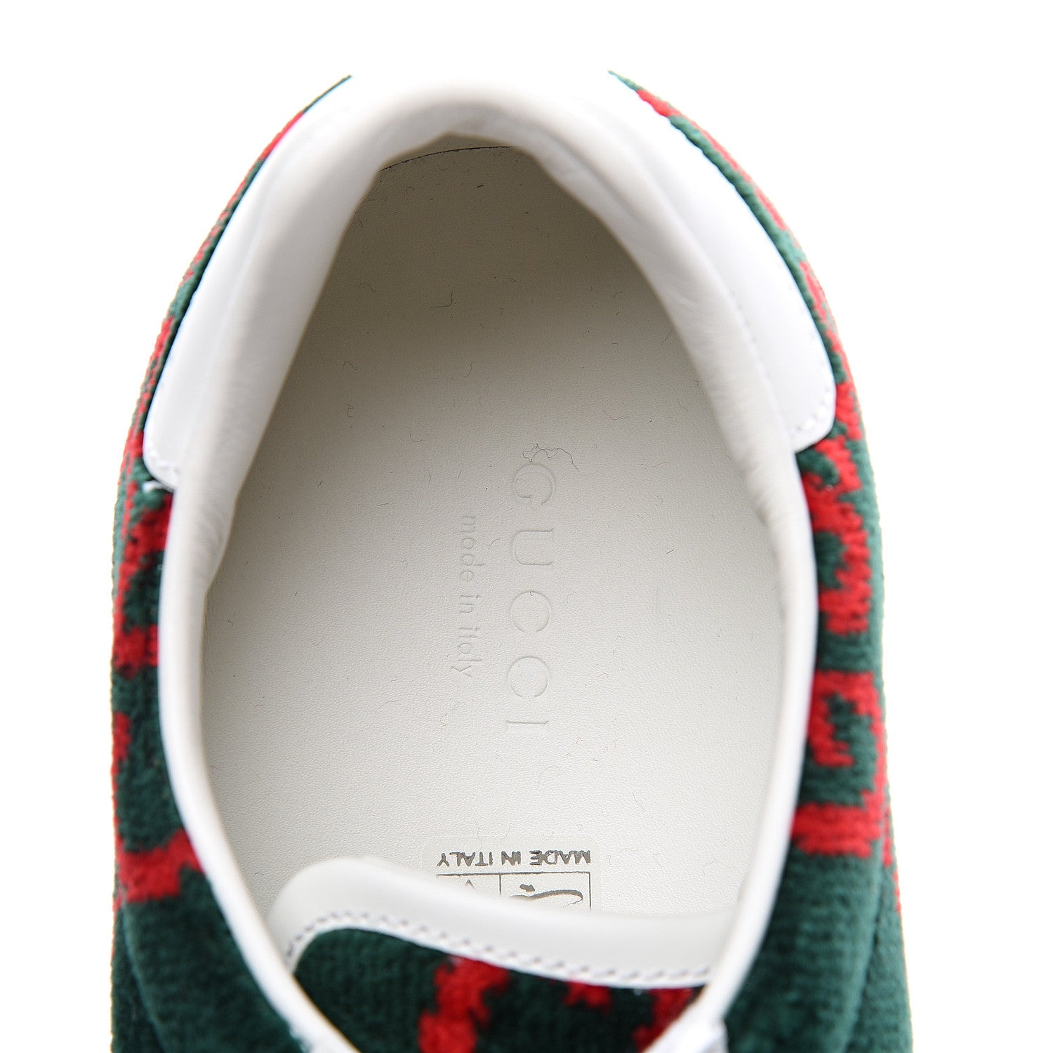 Gucci Terry Cloth GG Monogram Web Womens Ace Sneakers 39 Green Red 8 of 11