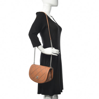Chanel Calfskin Coco Eyelets Small Flap Bag Camel 2 of 10