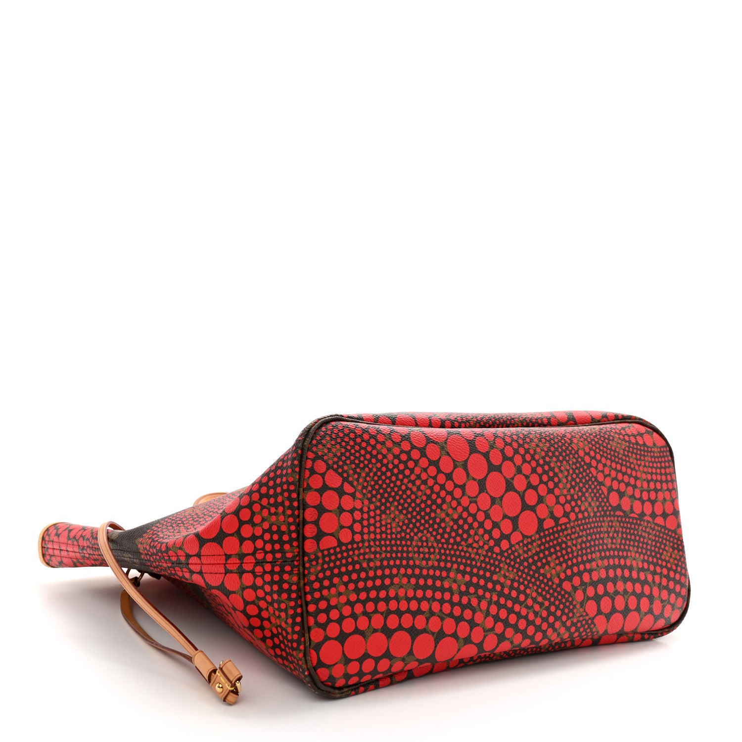 Louis Vuitton Monogram Kusama Waves Neverfull MM Red 4 of 12