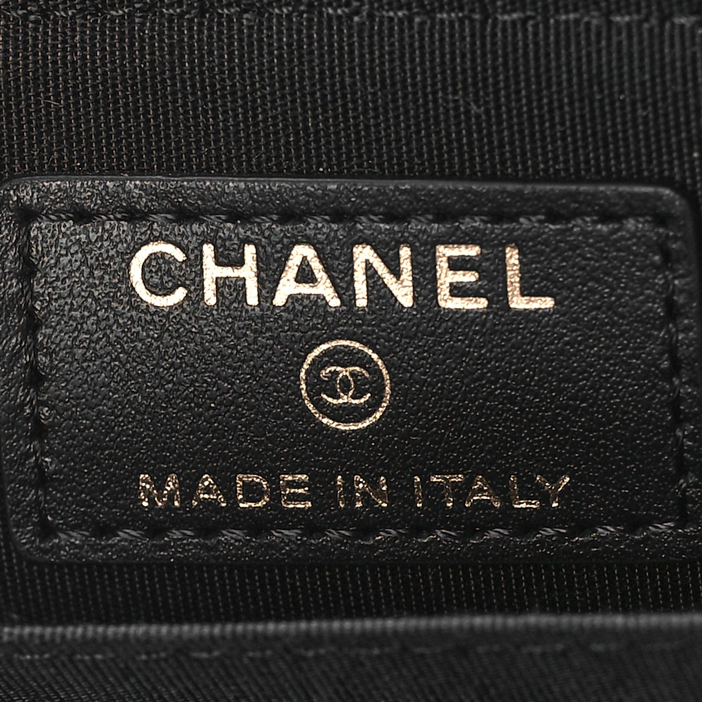 Calfskin Camellia Embossed Quilted Zip Coin Purse Black