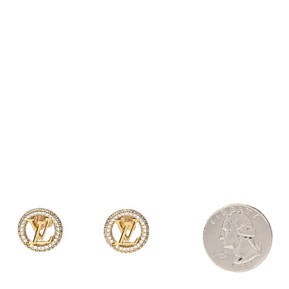 Louis Vuitton Crystal Louise By Night Earrings Gold 2 of 4