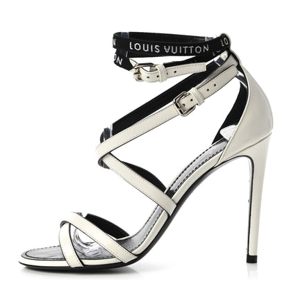 Louis Vuitton Patent Call Back Sandals 37 White 1 of 9
