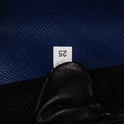 Prada Saffiano Bi-Color Crossbody Bag Inchiostro Black 7 of 7