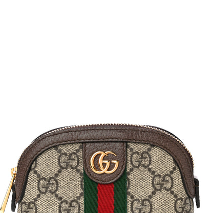 Gucci GG Supreme Monogram Web Ophidia Dome Key Pouch Beige New Acero 8 of 11