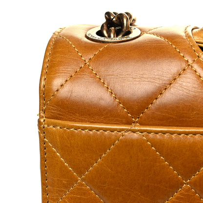 Chanel Glazed Calfskin Quilted Medium Perfect Edge Flap Yellow 31 of 32