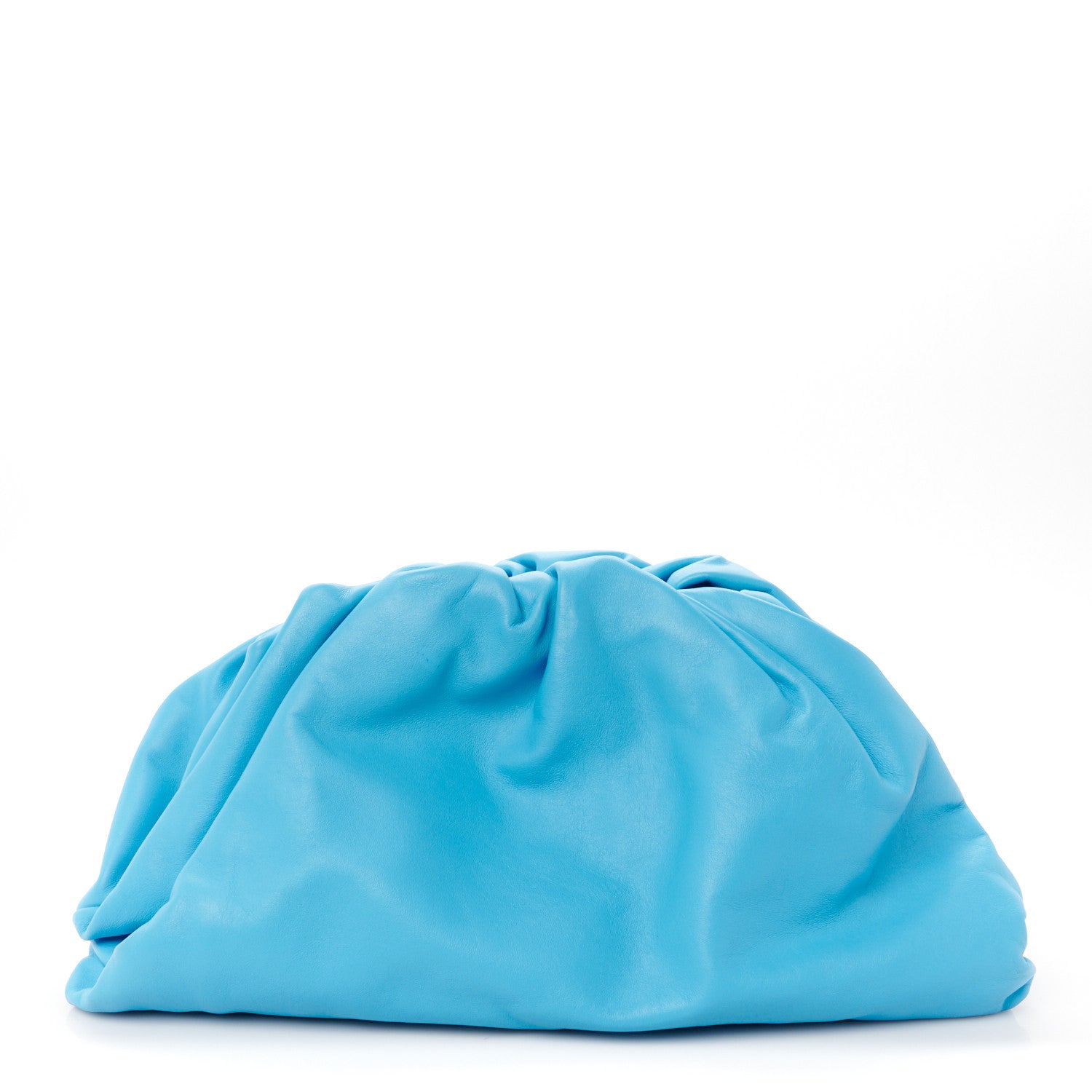 Bottega Veneta Smooth Butter Calf The Pouch Oversized Clutch Sky Blue 1 of 9