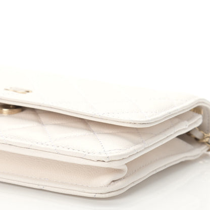 Chanel Caviar Quilted Wallet On Chain WOC White 6 of 10