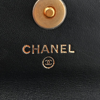 Chanel Lambskin Quilted Pearl Crush Clutch With Chain Black 6 of 11