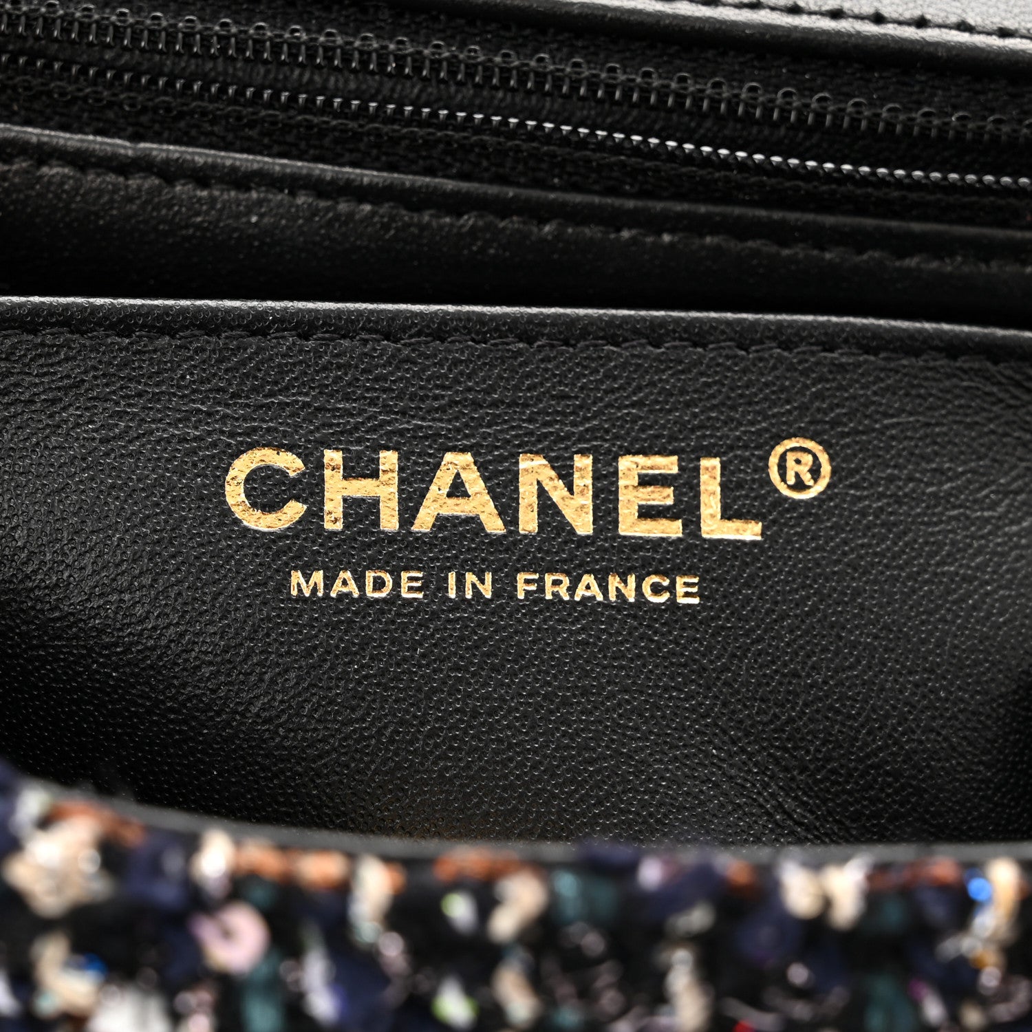 Chanel Glittered Tweed Quilted Mini Rectangular Flap Navy Blue Mulitcolor 6 of 11