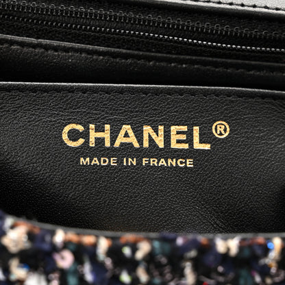Chanel Glittered Tweed Quilted Mini Rectangular Flap Navy Blue Mulitcolor 6 of 11