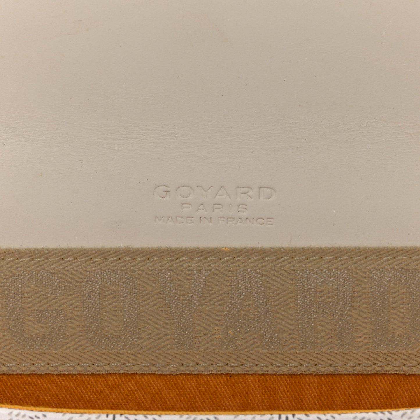 Goyardine Monte Carlo Bois Clutch White