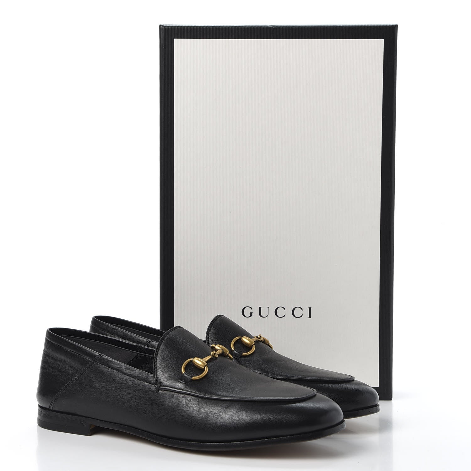 Gucci Lambskin Womens Brixton Horsebit Loafers 37 Black 11 of 11
