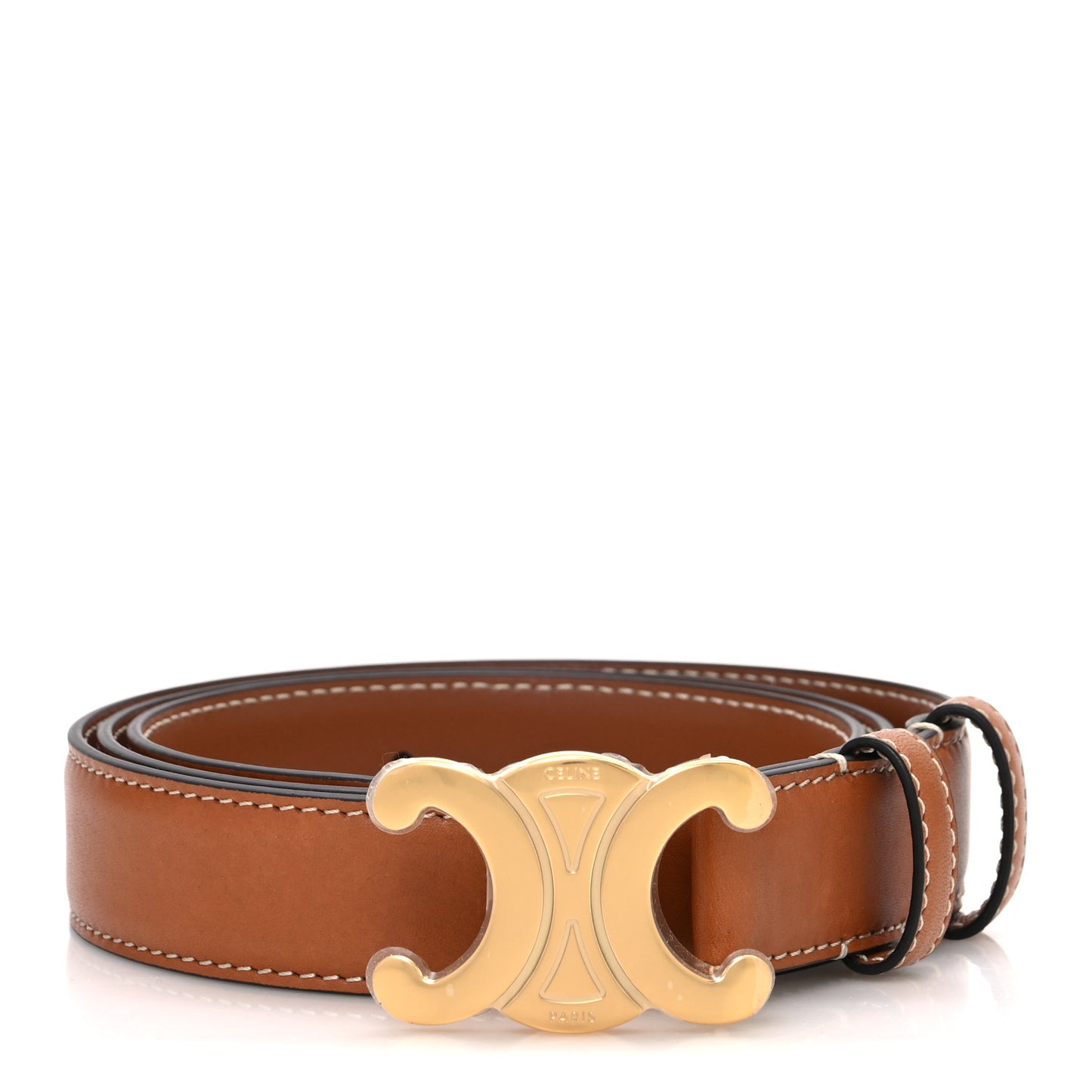 Box Calfskin Medium 25mm Triomphe Belt 85 34 Tan
