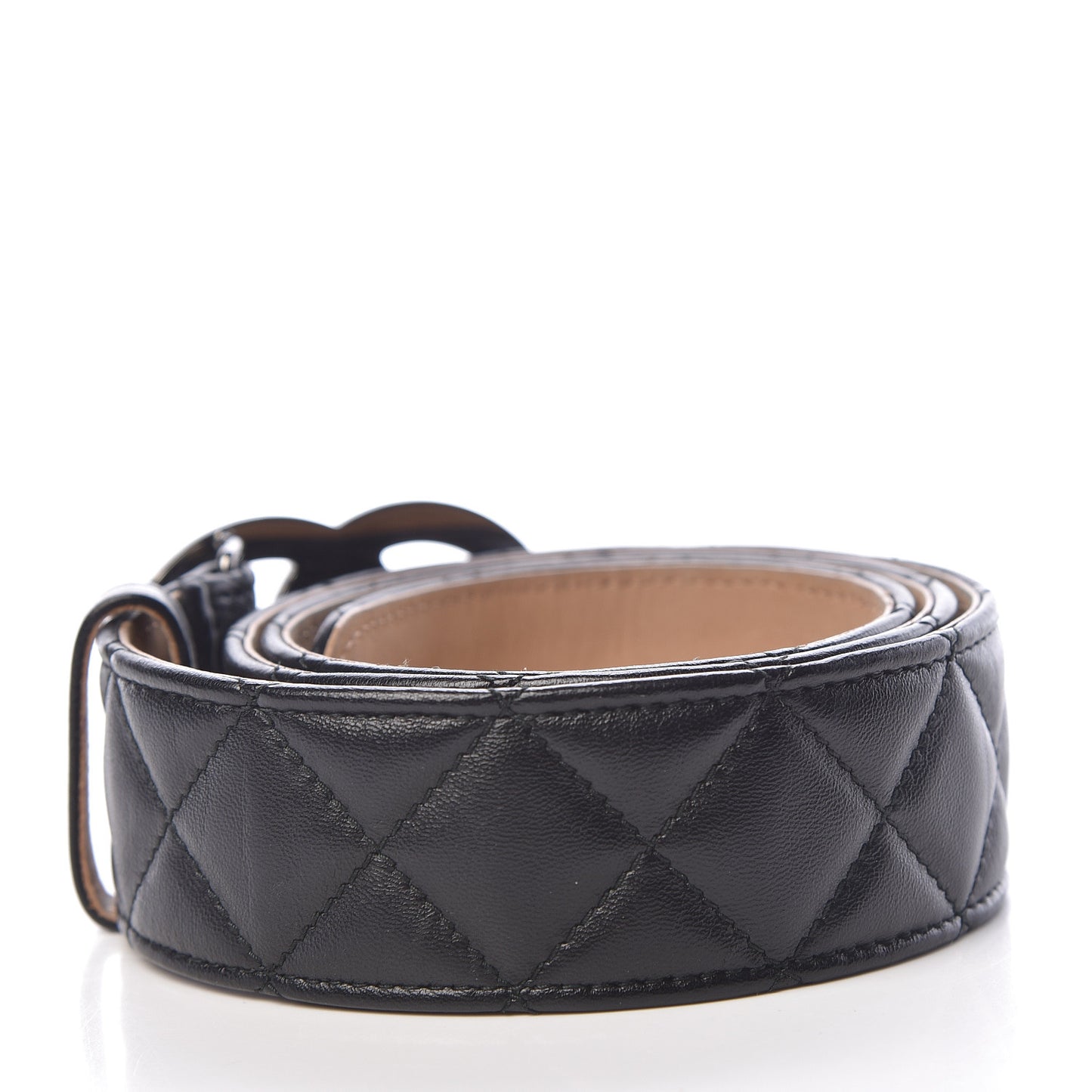 Lambskin Quilted CC Belt 80 32 Black