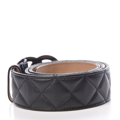 Chanel Lambskin Quilted CC Belt 80 32 Black 3 of 9