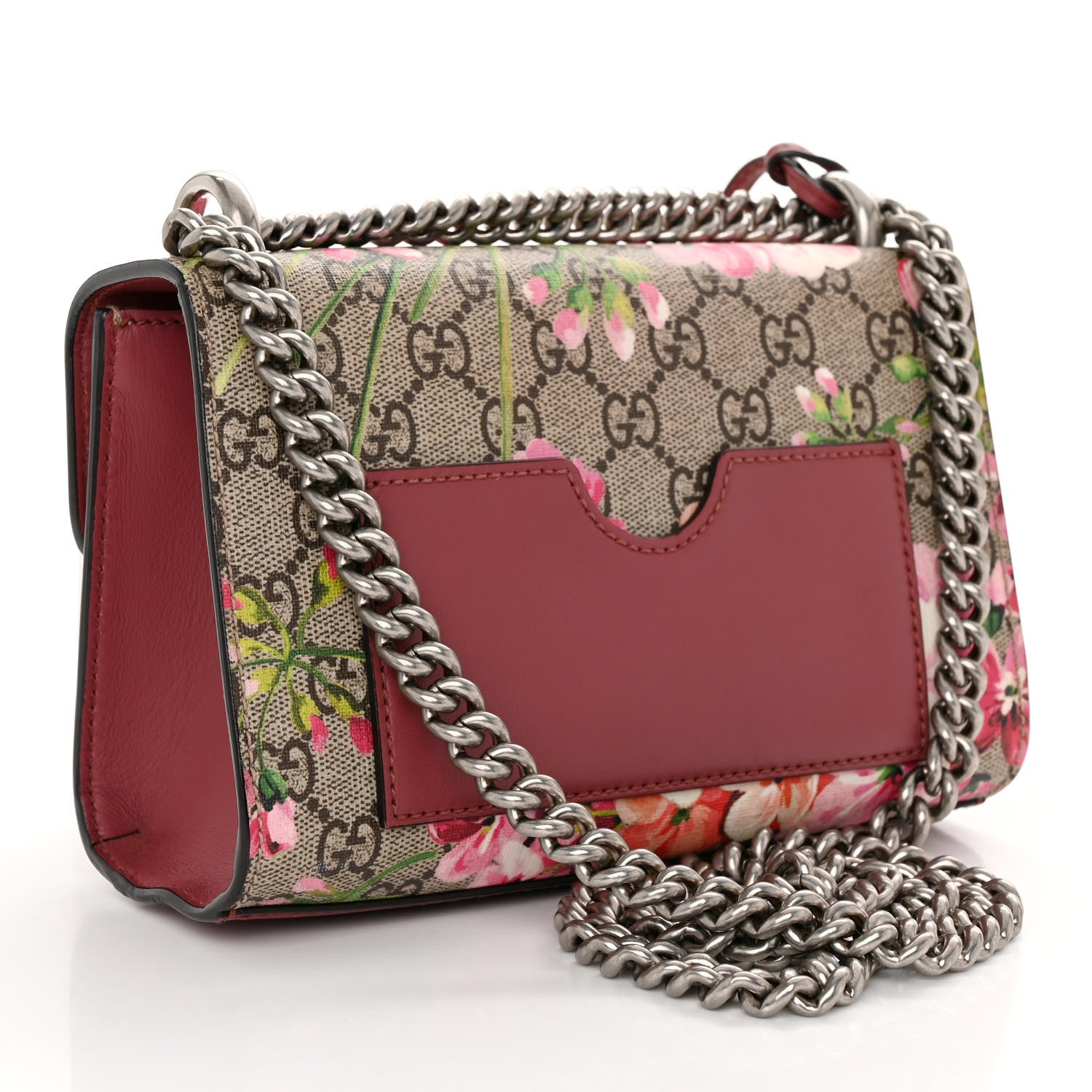 Gucci GG Supreme Monogram Blooms Small Padlock Shoulder Bag Beige Multicolor Dry Rose 3 of 12