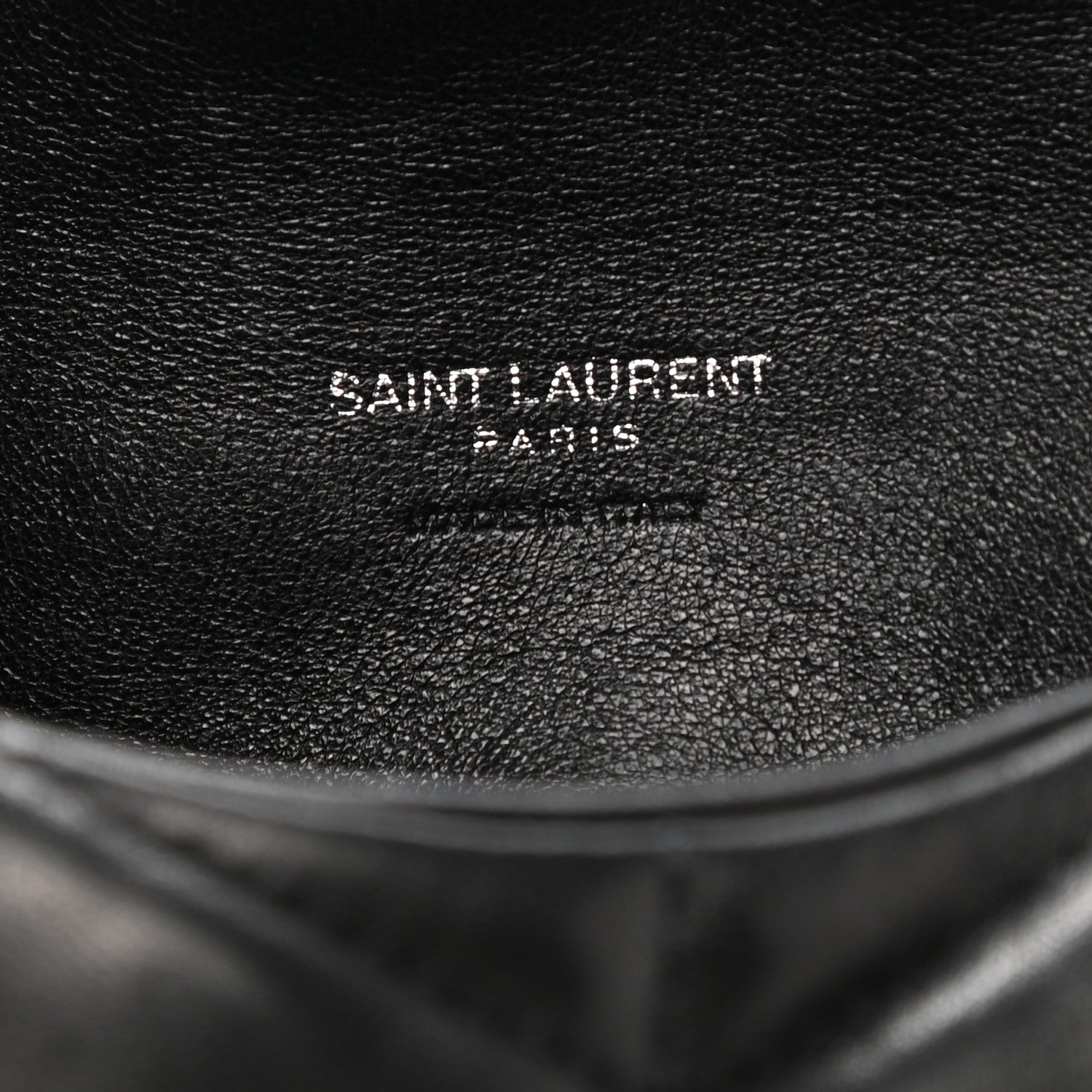 Saint Laurent Lambskin Monogram Loulou Puffer Pouch Clutch Black 4 of 9