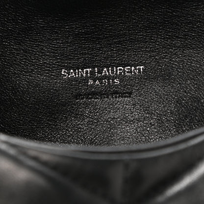 Saint Laurent Lambskin Monogram Loulou Puffer Pouch Clutch Black 4 of 9