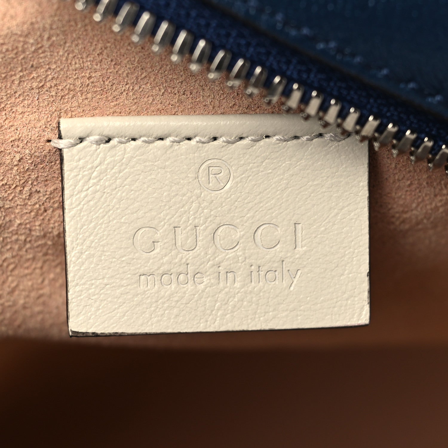 Gucci Azalea Calfskin Matelasse Diagonal Mini Torchon GG Marmont Round Shoulder Bag Blue Agata Mystic White 6 of 10