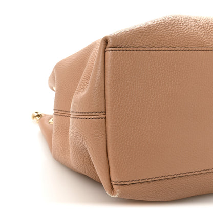 Gucci Pebbled Calfskin Medium Soho Chain Shoulder Bag Camelia 16 of 18