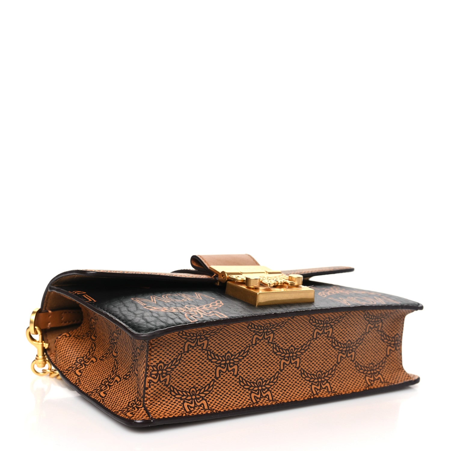 MCM Lauretos Visetos Monogram Mini Tracy Crossbody Bag Black 4 of 10