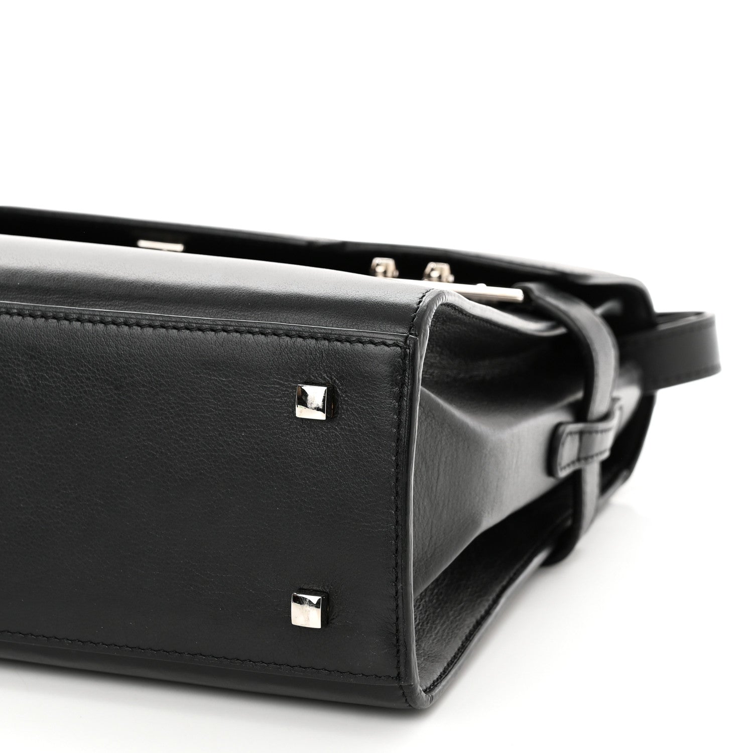 Delvaux Calfskin MM Tempete Satchel Black 10 of 10