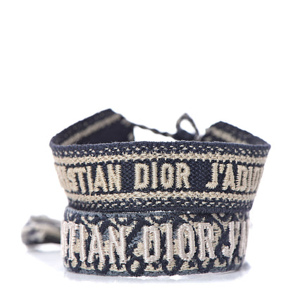 Christian Dior Woven Cotton J'Adior Friendship Bracelet Set Navy 1 of 8