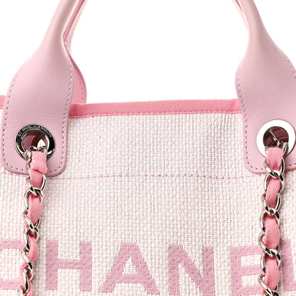 Chanel Woven Straw Raffia Medium Deauville Tote Pink 8 of 11