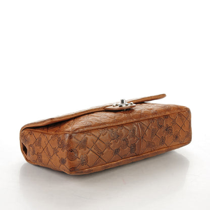 Chanel Calfskin Embossed Lucky Symbols Large Flap Brown 4 of 7
