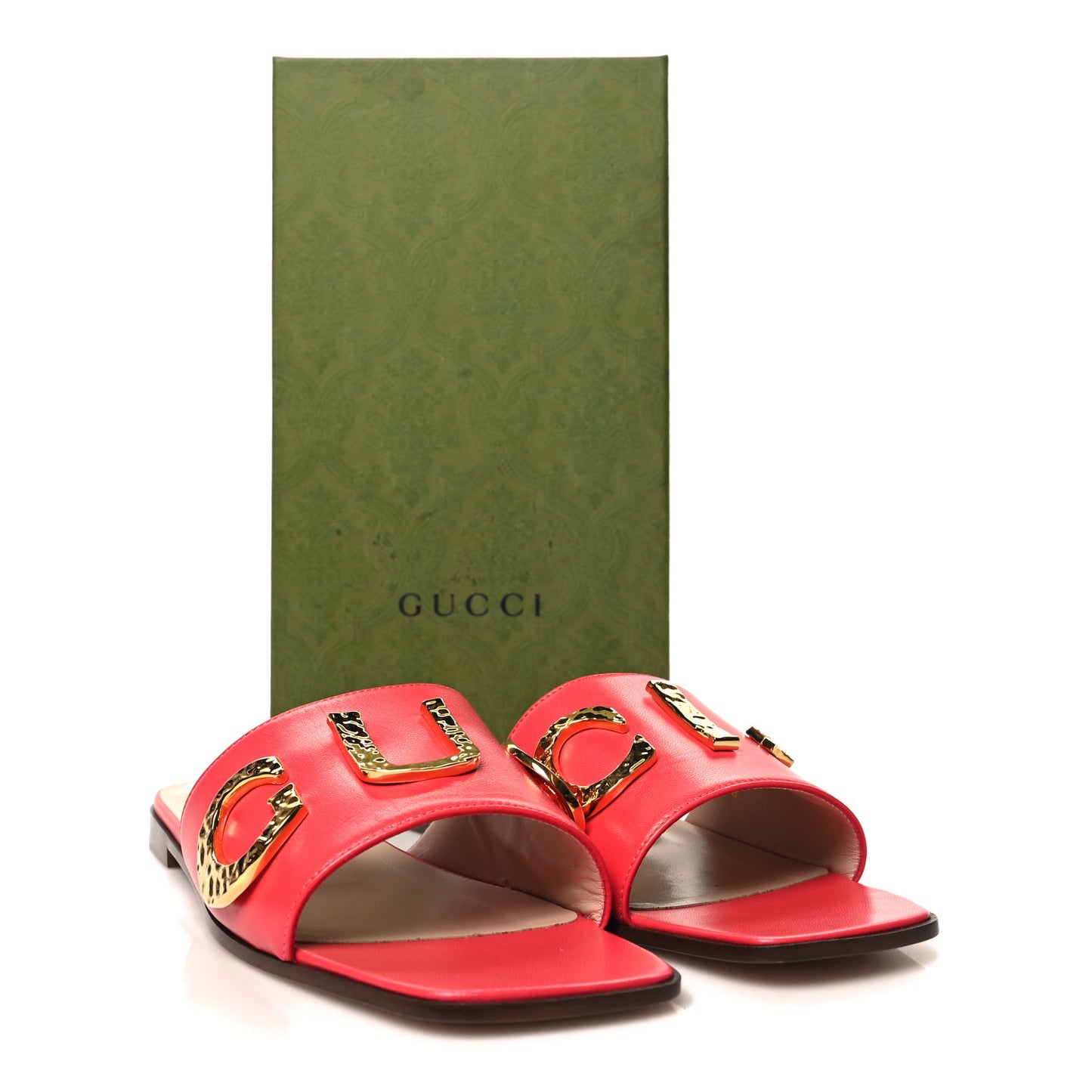 Malaga Kid Cara Flat Slide Sandals 41 Runway Coral