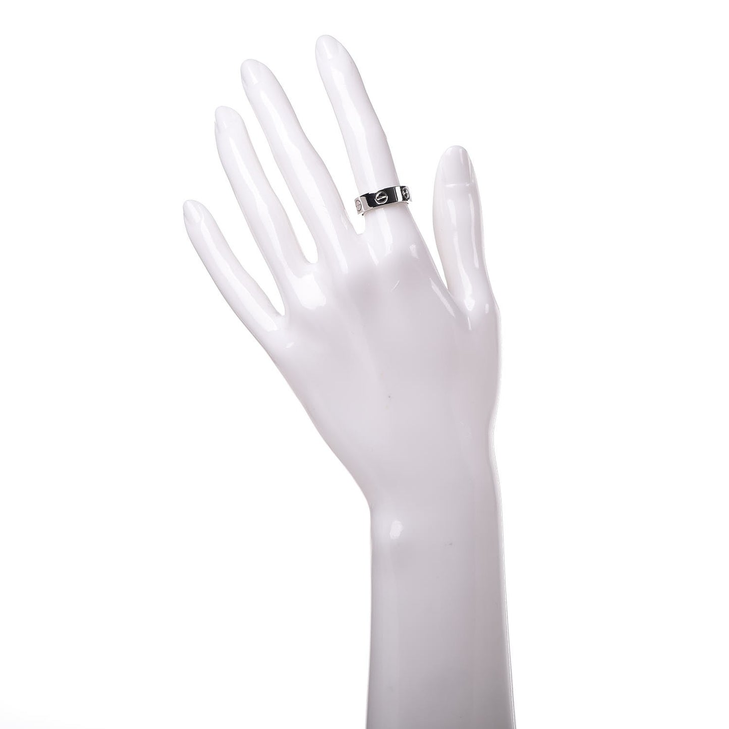 18K White Gold 5.5mm LOVE Ring 50 5.25