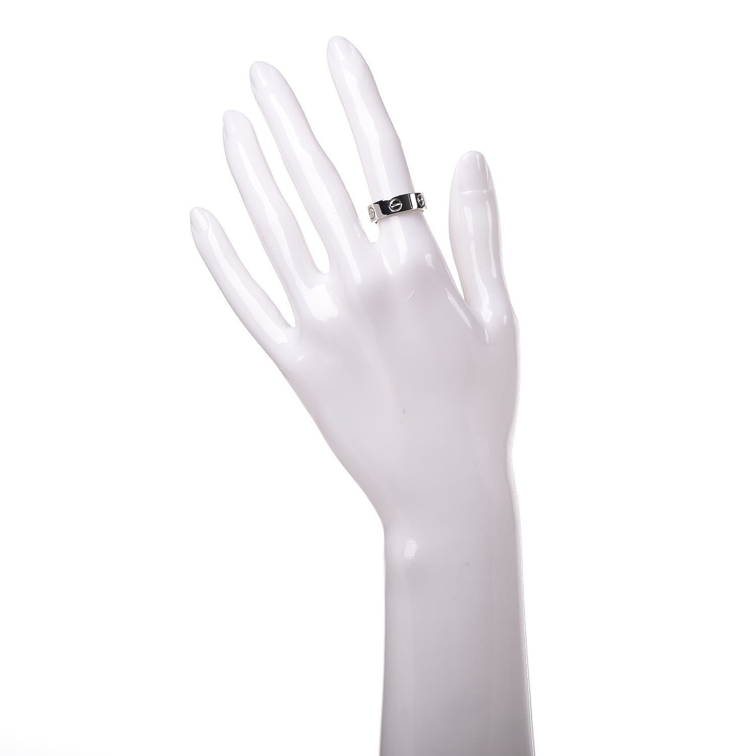 Cartier 18K White Gold 5.5mm LOVE Ring 50 5.25 2 of 4