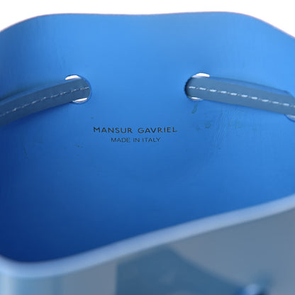 Mansur Gavriel Patent Calfskin Mini Mini Bucket Bag Blue 6 of 9