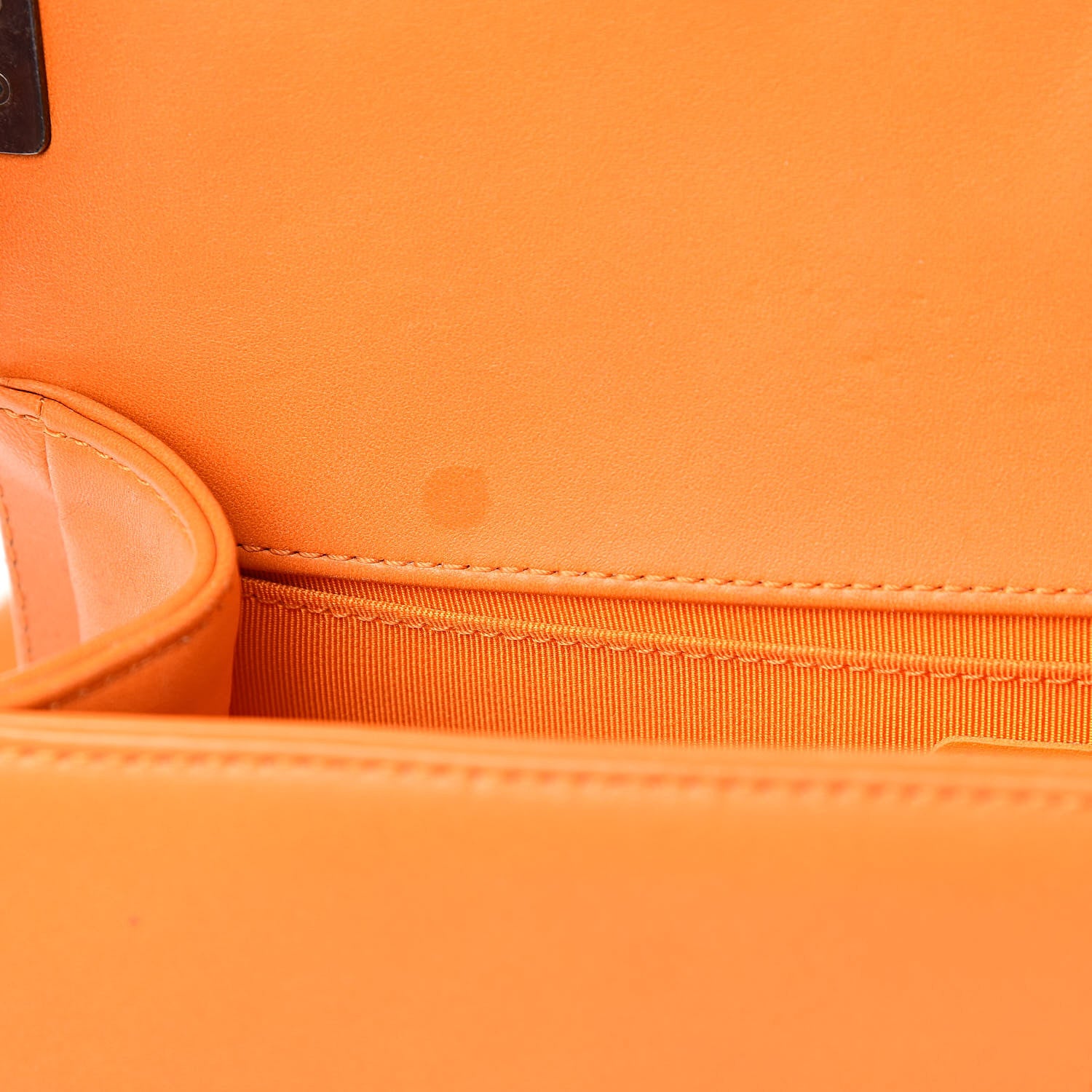 Chanel Lambskin Quilted Medium Boy Flap Orange 10 of 16