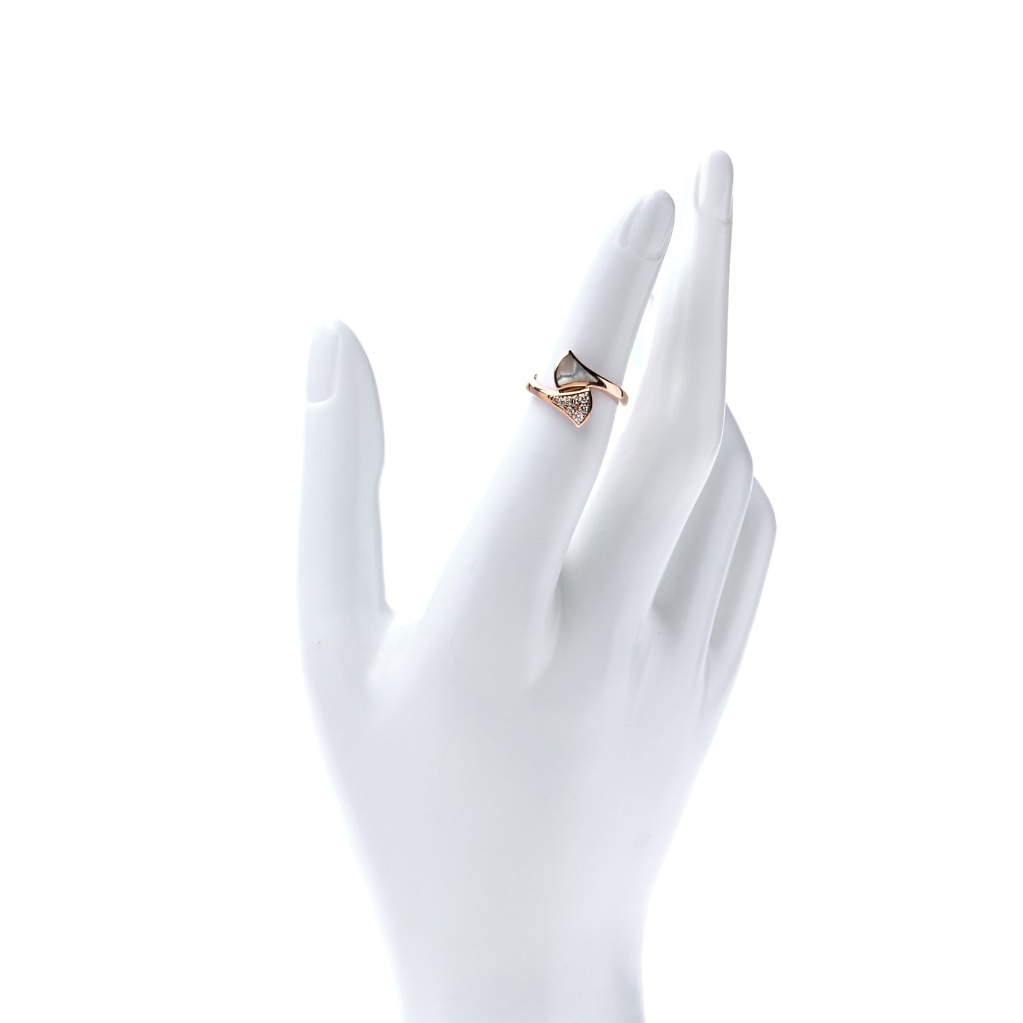18K Rose Gold Diamond Mother of Pearl Divas' Dream Ring 48 4.5
